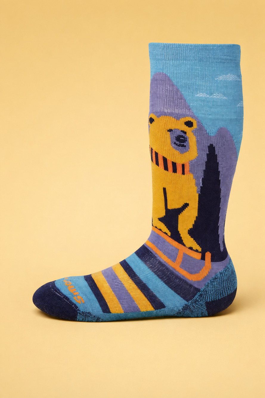 Smartwool Kids M Capri Light Cushion Sleigh Bear Ski Over The Calf Socks OS31-37